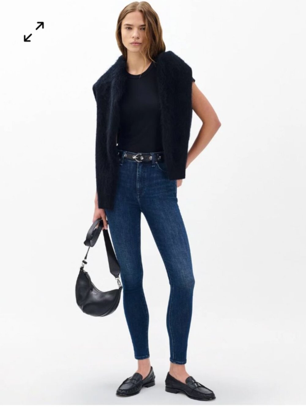 Rag & Bone Nina Skinny Dark Blue Jeans - Size 31 - Picture 2 of 11